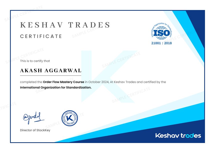 Keshav Trades certificate of completion