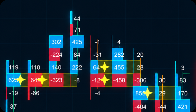 Live order flow chart